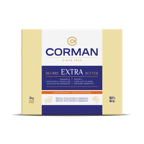 Beurre 82% colore Corman plaque 2kg x5