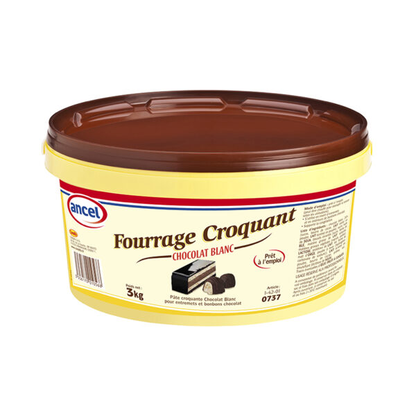 Fourrage croquant chocolat blanc 3kg